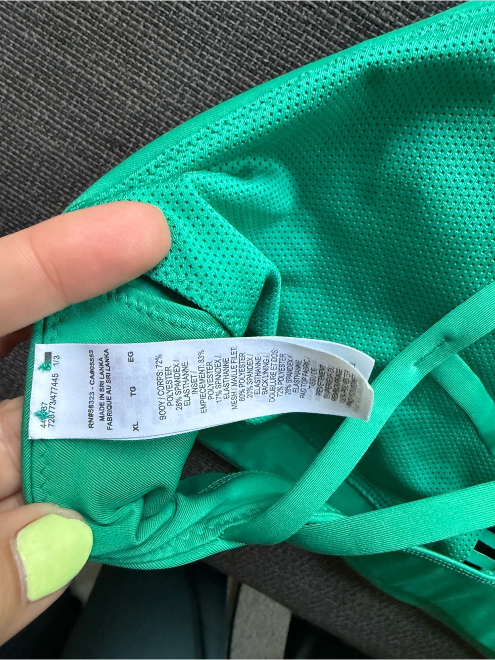 Nike Teal Green High-Neck Sports Bra with Rainbow Detail - Picture 3 of 3